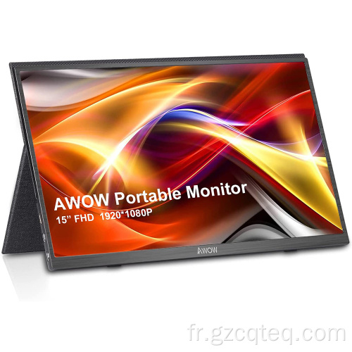 Moniteur portable 15,0 pouces FHD 1080P IPS